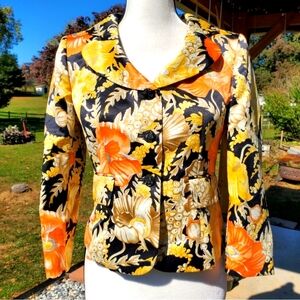 Jones Wear Baroque Satin Fitted Blazer 6P